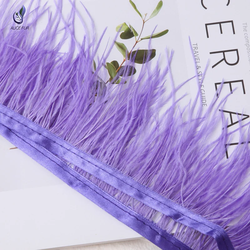 Wholesale Supply Decorative Feather Items Ostrich Feather Trim Colorful Ostrich Feather Trimming for Decorations