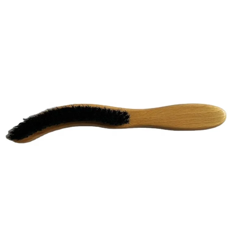 Premium 100% Pig Hair Hog Hair Natural Beechwood Shoe Clothes Cleaning Polishing Shining Dust Removal Brush
