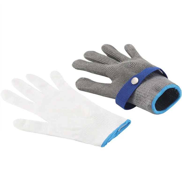 Cut Resistant Durable Rustproof Butcher Kitchen Cutting Heavy Protection Stainless Steel Mesh Metal Wire Gloves