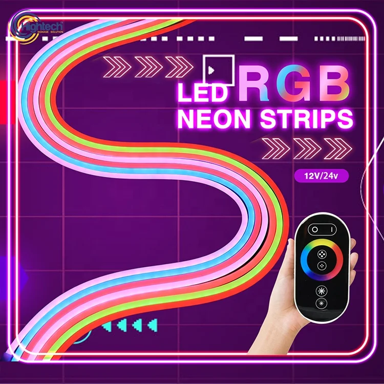 Custom Ip65 Waterproof Pvc Silicone Flex Neon Led Rope Lights Color Changing Rgb Led Neon Light