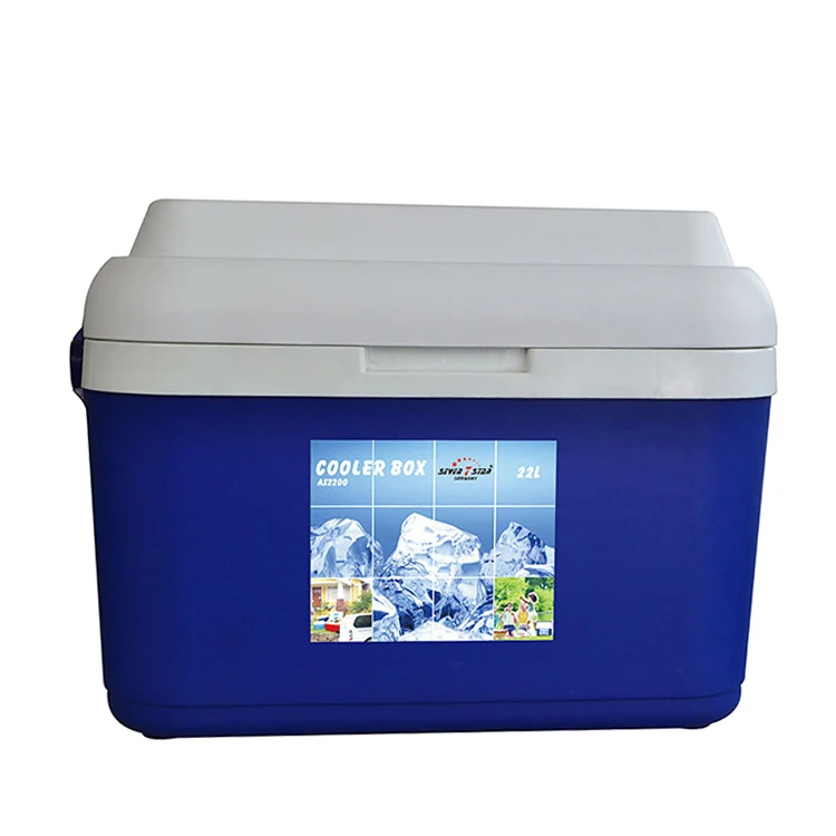 Camping Cooler Box 22L Ice Chest Cooler Box Insulated Plastic Coolers Keep Long Time Cold for Beverage Food Keep Fresh