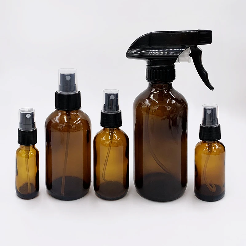 Amber Atomizer Spray Glass Bottle 30/50/60/80/100/120 Ml With Atomiser empty glass bottle Spray For Cosmetic