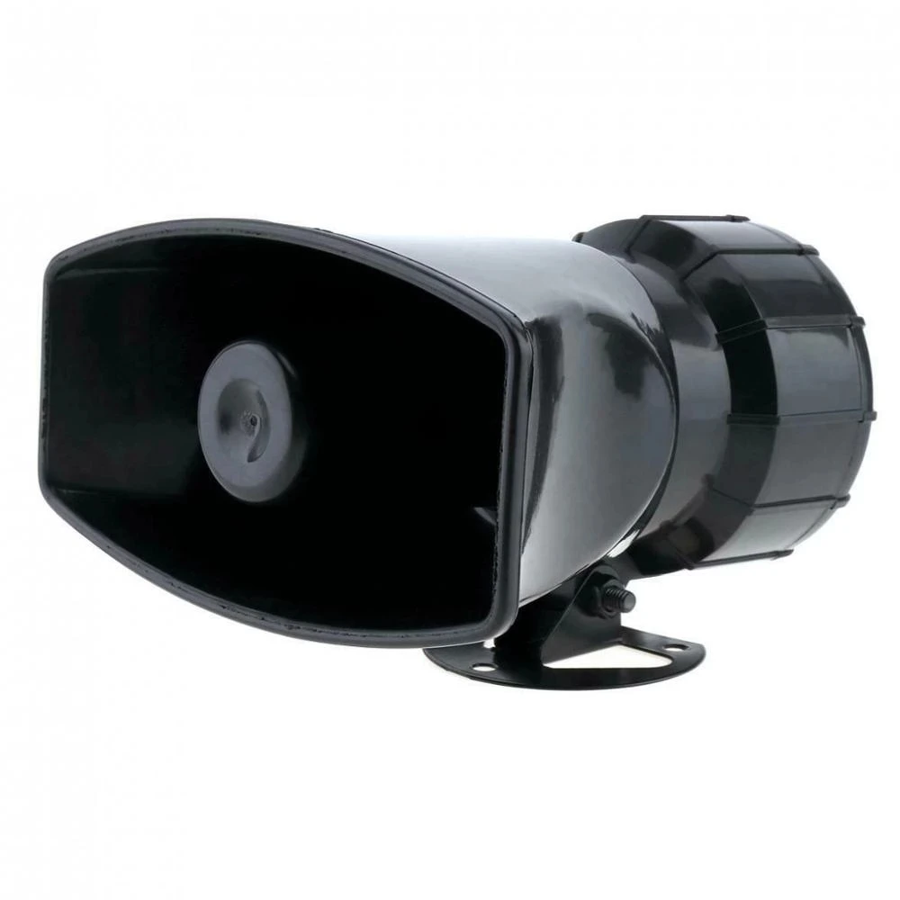 12V 7 Tone Sound Siren Horn Loud Speaker Car Truck Police Fire with MIC