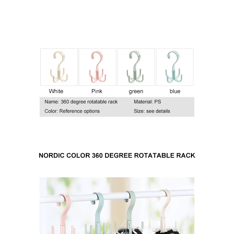 Multi Use Scarf Belt Bag Storage Shelf Plastic Clothes Handbag Hanger