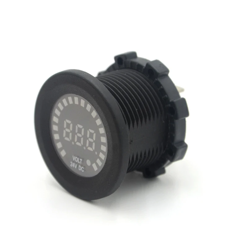 Hot selling 12V voltage indicator dc round digital voltmeter