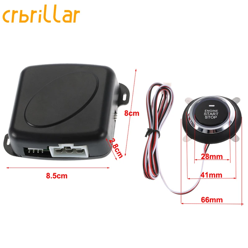 Новый замок 12 В, кнопочный переключатель зажигания, система безопасности, Автомобильная сигнализация