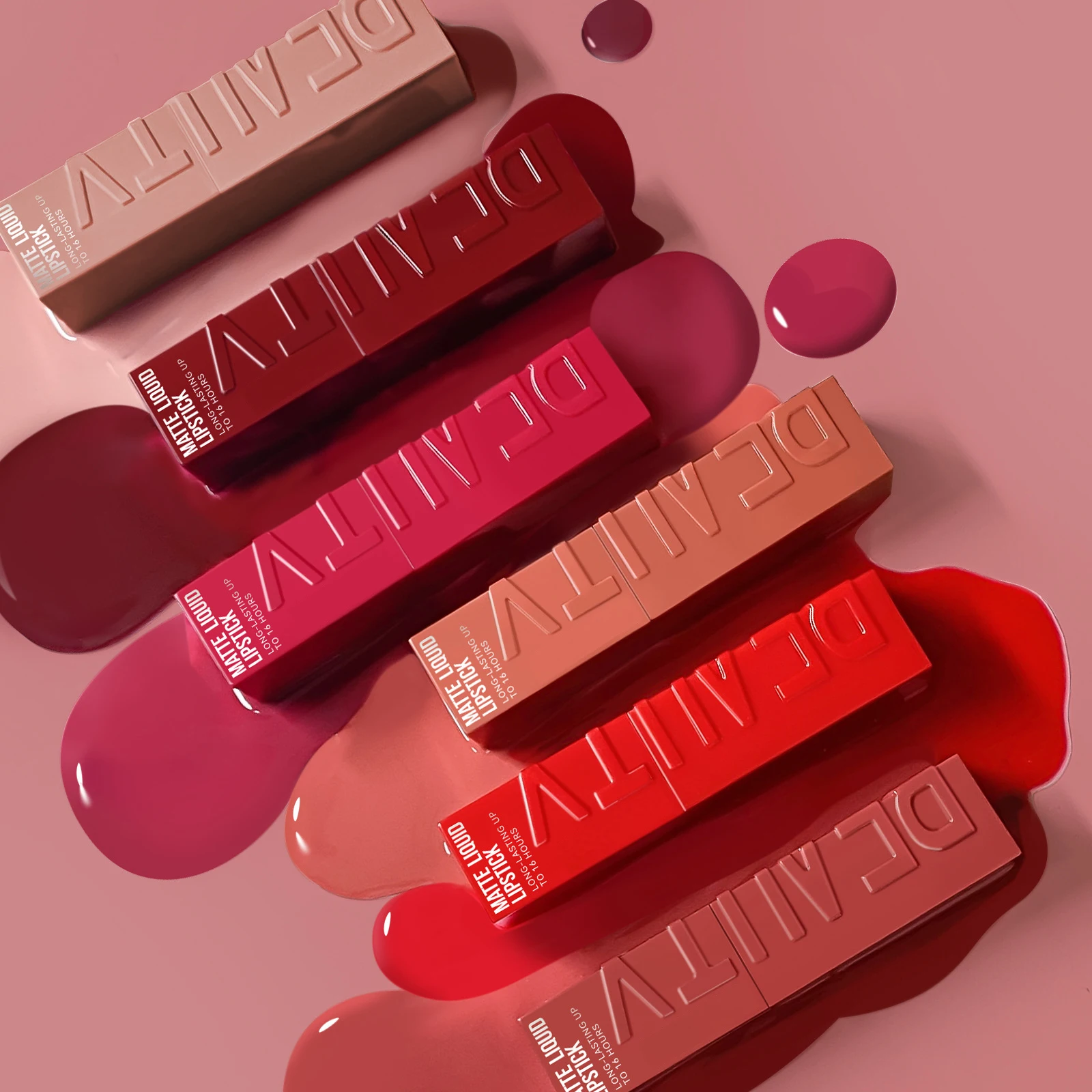 Your Logo 6 Colors Matte Smooth Lipstick Water-resistant Non-sticky Daily Lip Makeup Natural Looking Velvet Lipgloss