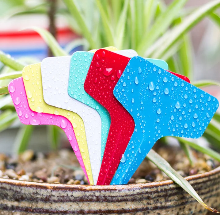 Недорогая T-образная водонепроницаемая пластиковая вставка ярлыки для сада посадочная этикетка сделано в Китае