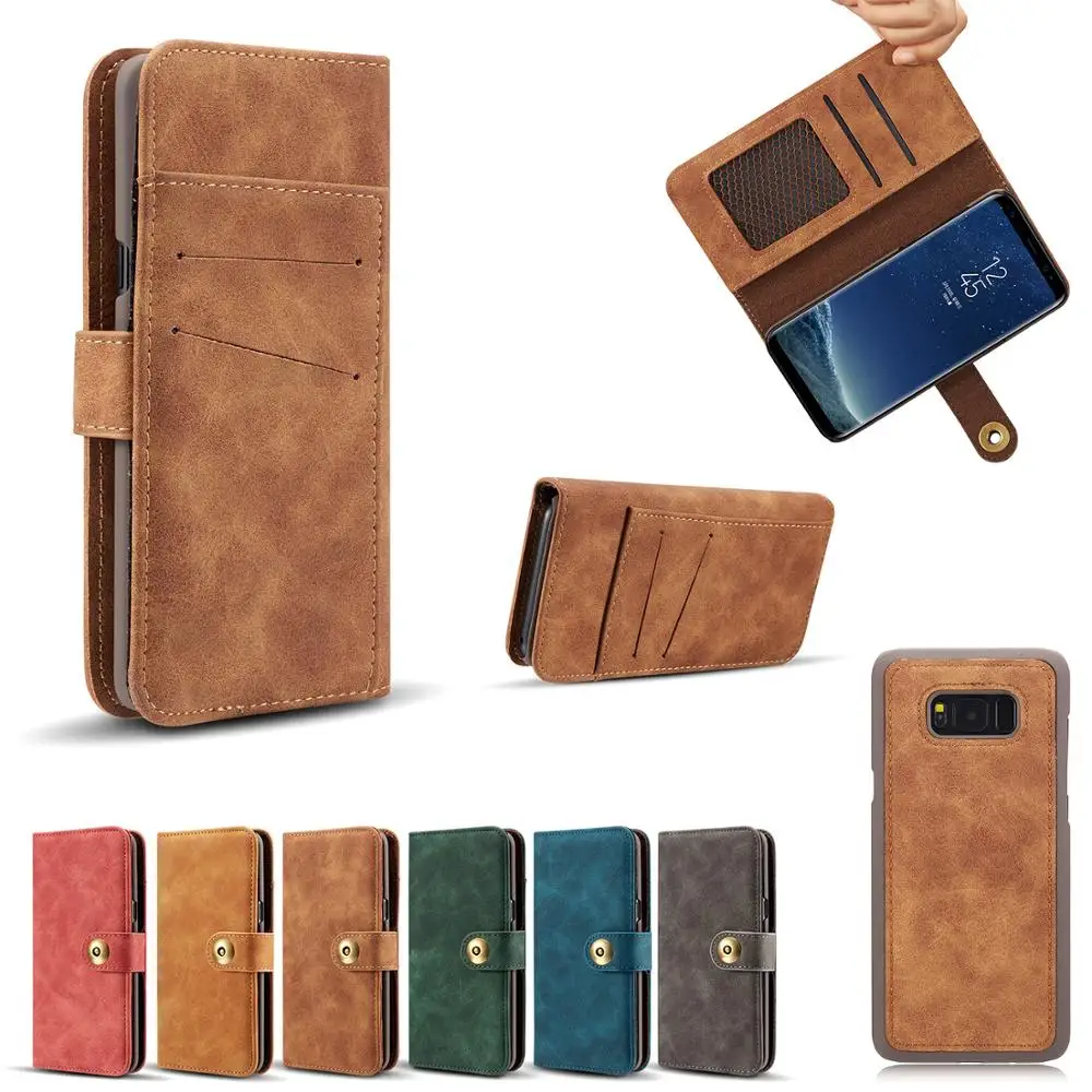Hot sale shockproof leather wallet Cover Magnet separable phone case for Samsung Galaxy Note 8 case