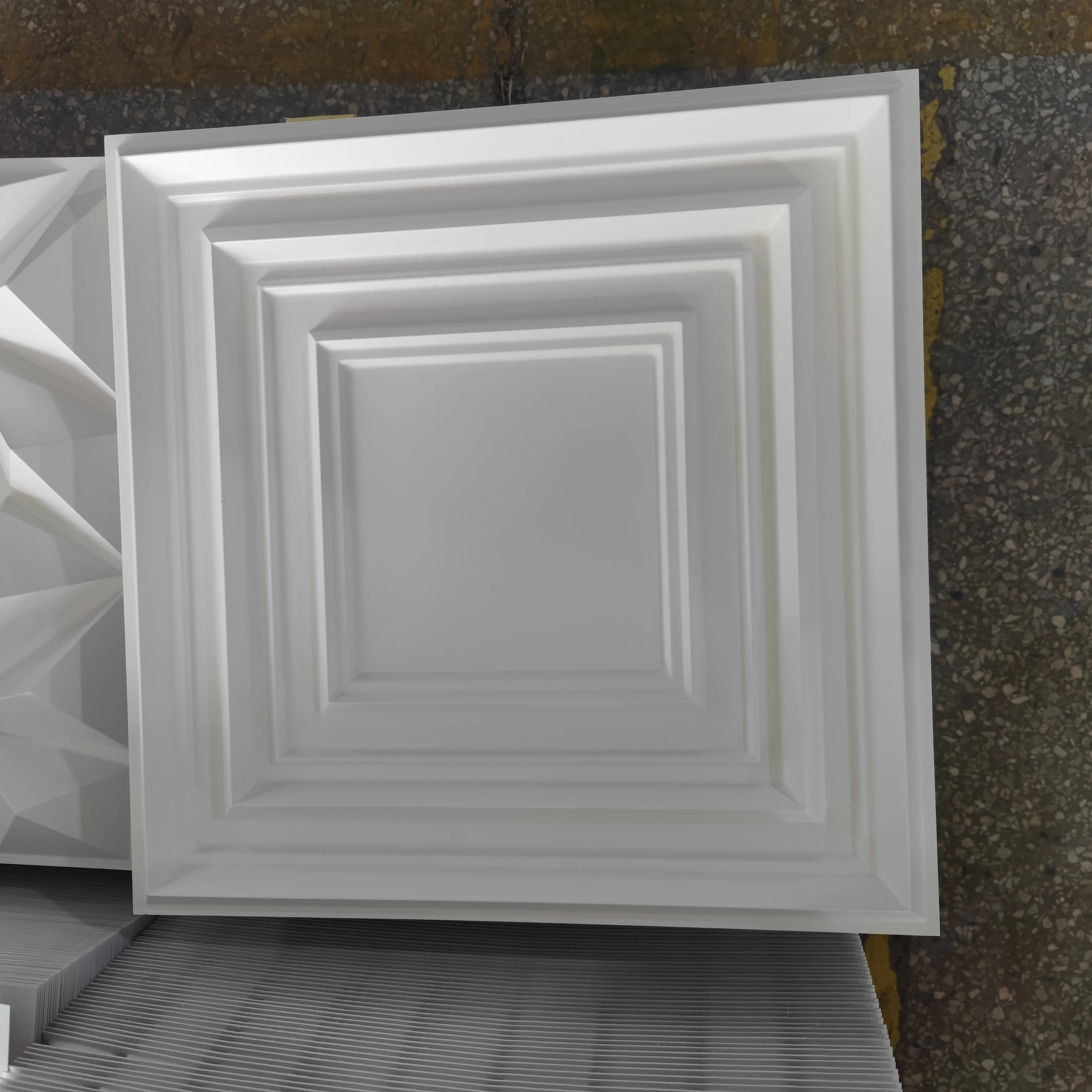 Friendly Interior Waterproof Black Bamboo shape 3D Pvc Wall Panels For Home Room Decor