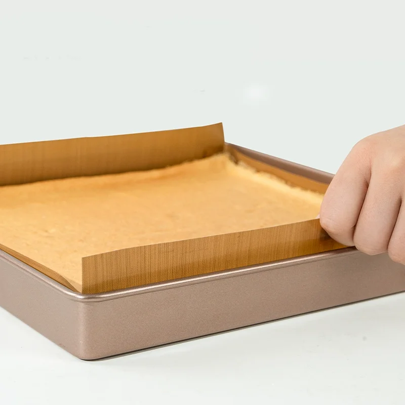 Barbecue Oil-proof Ptfe Fiberglass Fabric Teflonning Outdoor BBQ Charcoal Grill Dish Basket Pallet Mat