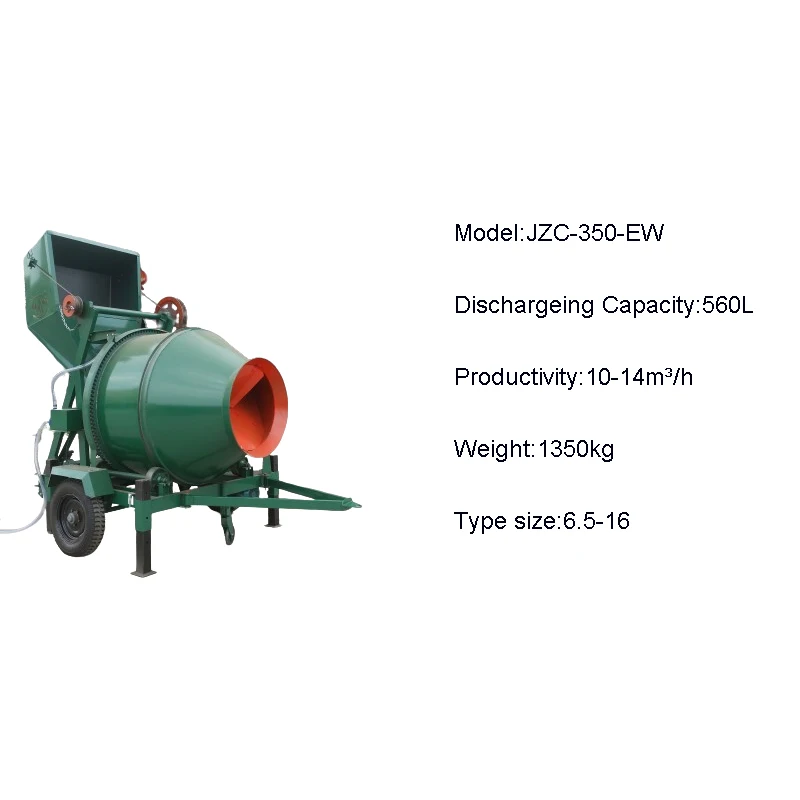JZC-350DW Concrete Mixer Pump Machinery Weight 1350kgs Mixer Machine With Pump Concrete Mixer