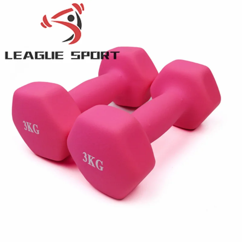 League-Sport Low Price Hot Sale Color 0.5 Kg Vinyl Coated Neoprene Dumbbell Weight 1 Kg 5 Kg 10 Kg For Sale