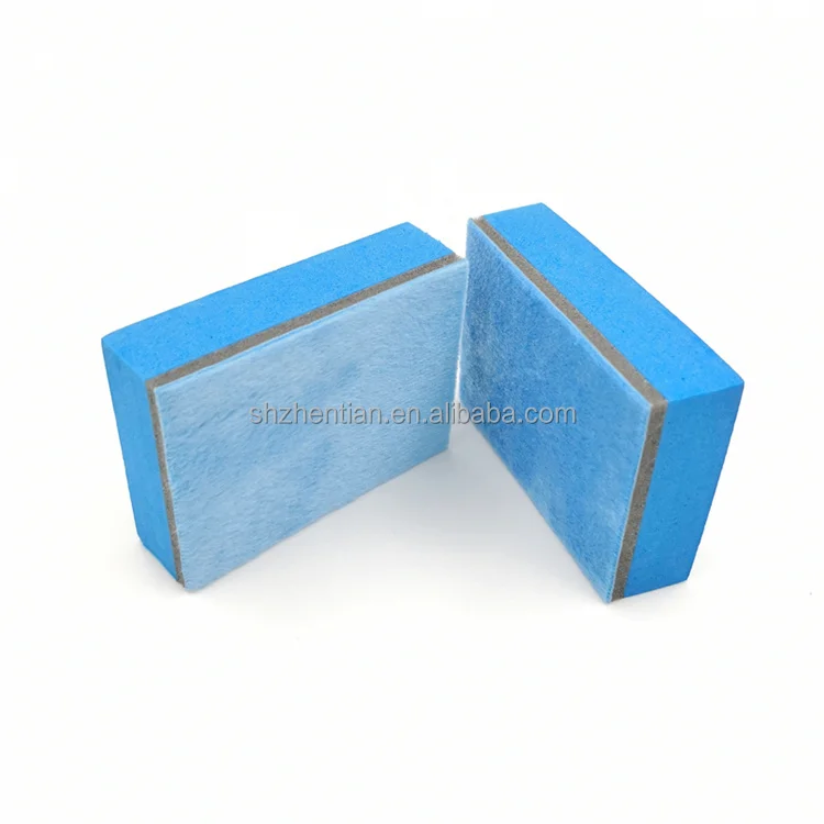 Auto Car Care Block Ceramic Nano Glass Coating Applicator Sponge with Fabric For Wax Paint Tire Shine Detailing Cleaning