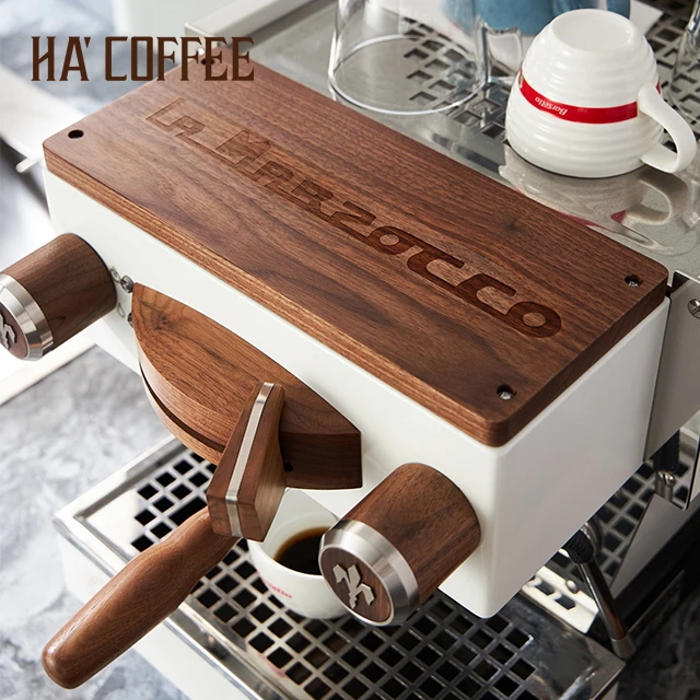 Hot La Marzocco Linea Mini Espresso Machine Tool Walnut And Stainless Steel Coffee Portafilter Set