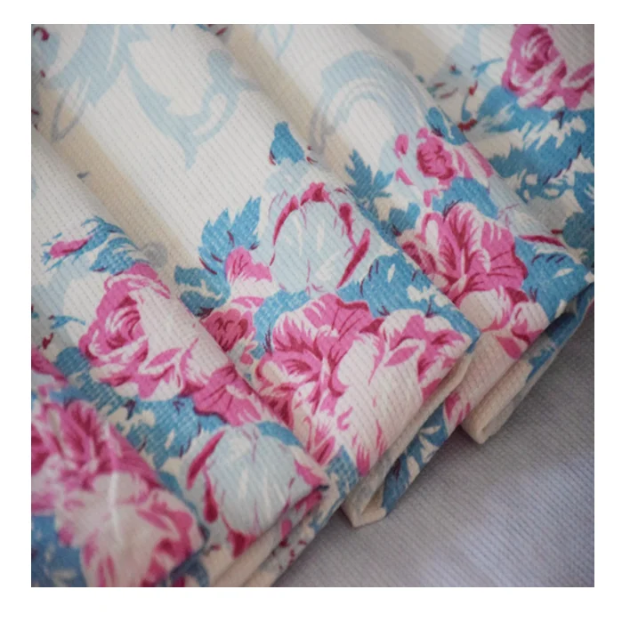 flower design printing  130gsm 14needle  pet Nonwoven Stitch Bond for bedding