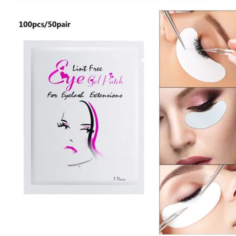 Disposable 50 pairs Eyelash Extension Patch Under Gel Lint Free Patches for Eyelash Extension