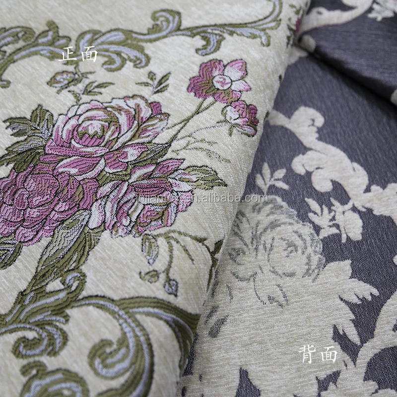 Luxurious brocade chenille jacquard fabric for garment