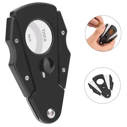 XiFei Wholesale Custom Logo Double Blades Sharp Stainless Steel Guillotine Cigar Cutter