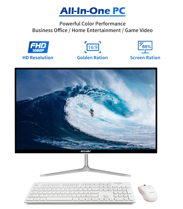 Custom Core i3 i5 i7 8gb DDR4 SSD All in One Pc Ordinateur Personal Aio Pc Computadoras All-in-one Pc Desktop Computer