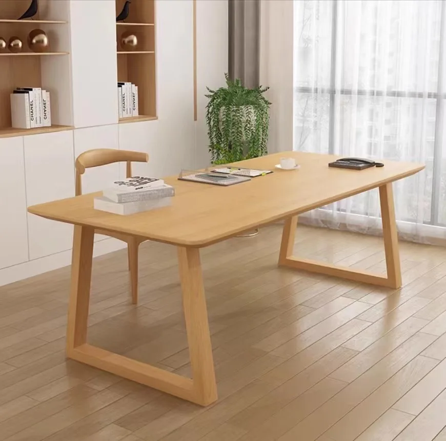 Nordic Style Solid Wood Rectangle Table Modern Simple Ash Dining Hotel Household Dining Tables and chairs for restaurant