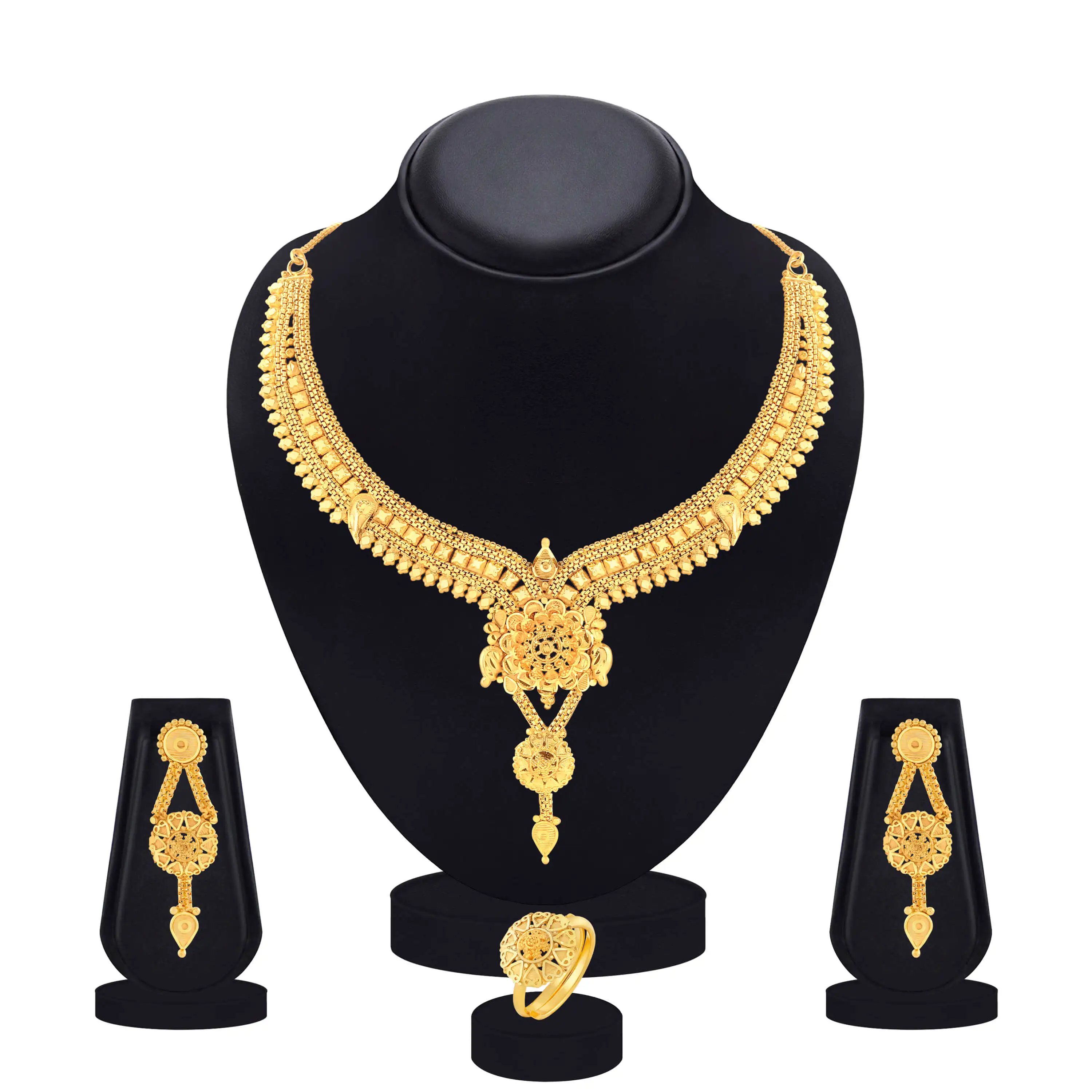 Indo Western 2 Gram Gold Plated Bridal Wedding Jewellery Set for Womens