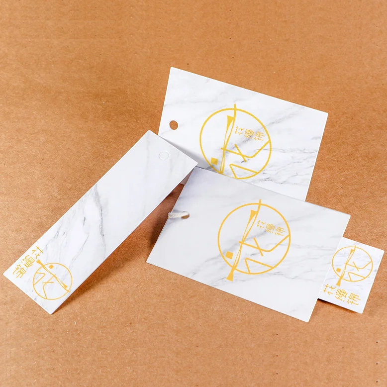 Custom Garment Swing Tag Plastic Cardboard Kraft Paper Uv Golden Printing Hang Tags For Clothing