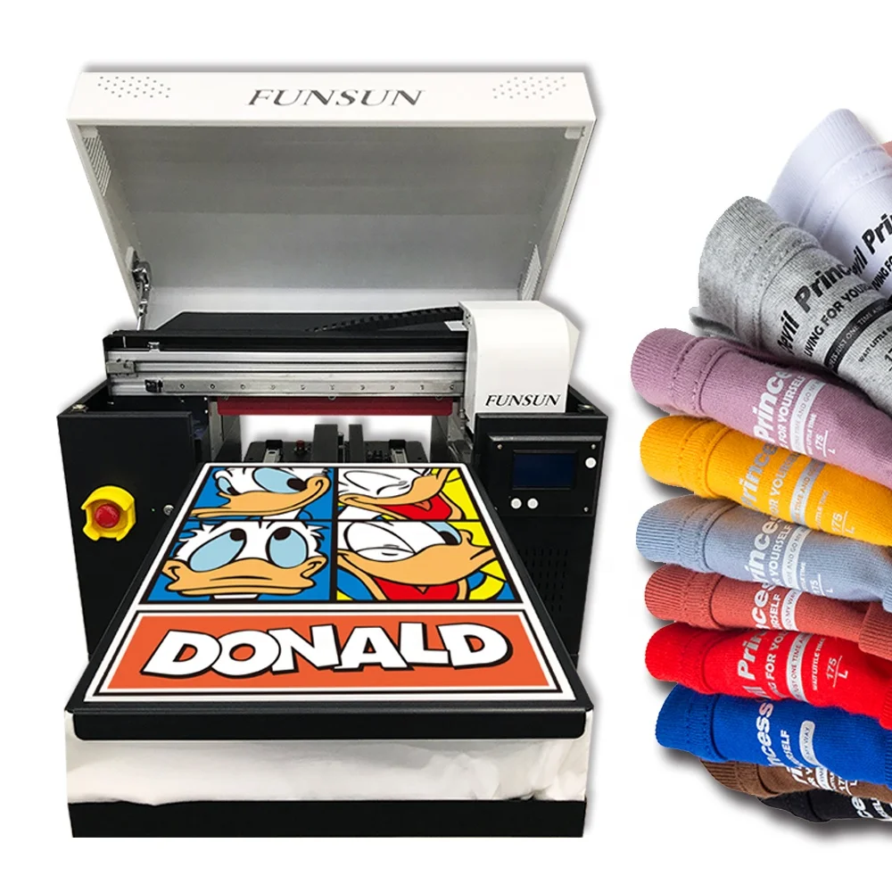 Funsun A3 Hot Sale Professional Factory Custom Digital Textile T-Shirt Printing Machine