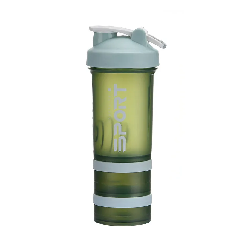 Madou BPA-Free 500ml Sports Water Bottle Portable Gym Protein Shaker with Lid PP Material Plastic Protein Powder Shakers