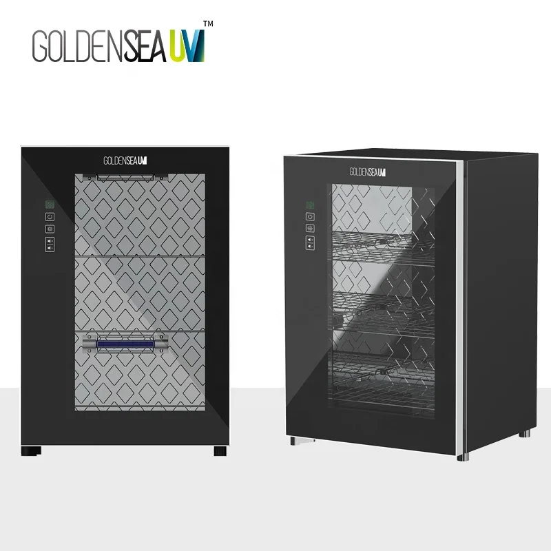 
60L touch 3 layer heat dry cabinet UVC Sterilizer Light CE REACH ETL ultraviolet Germicidal UV Ozone Free Disinfection Cabinet 