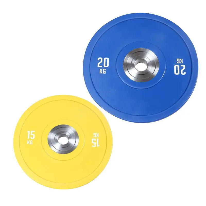 High Quality Fitness Competition Bumper Plates Weight Lifting Barbell Color Rubber Bumper Plate