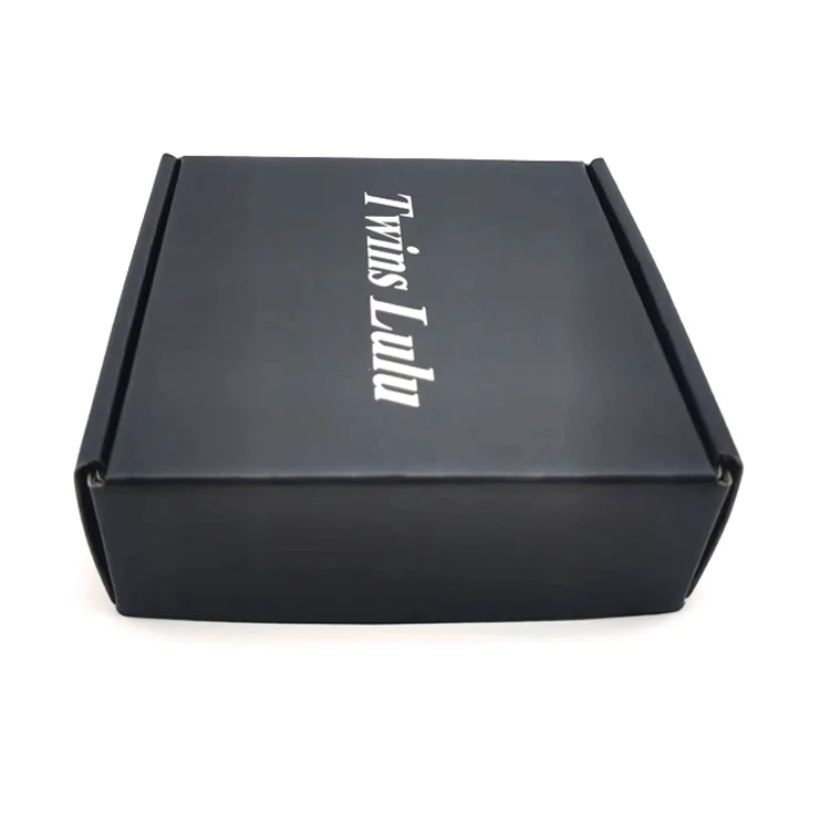 Hot Selling Black Kraft Packaging Corrugated Paper Cardboard Postal Mailer Subscription Shipping Box for Clothes Shoes Cosmetic