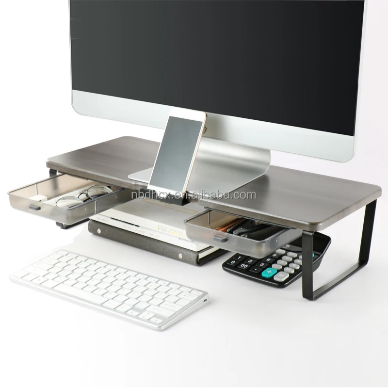 Keypoint Computer Monitor Stand Riser with Aluminum Feet for Computer Laptop iMac Elevating Laptop Stand Drawer Bracket