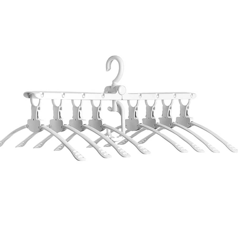 wholesale All can be used plastic hangers white Household Multi layer folding high-grade plastic hanger