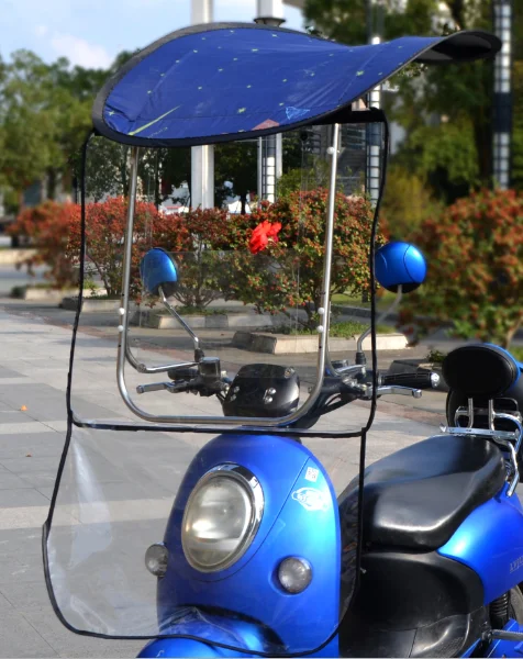 2020 New Wonderful Detachable Foldable Electric Car Shelter 7 Character Car Pent Winter Motorcycle Windshield