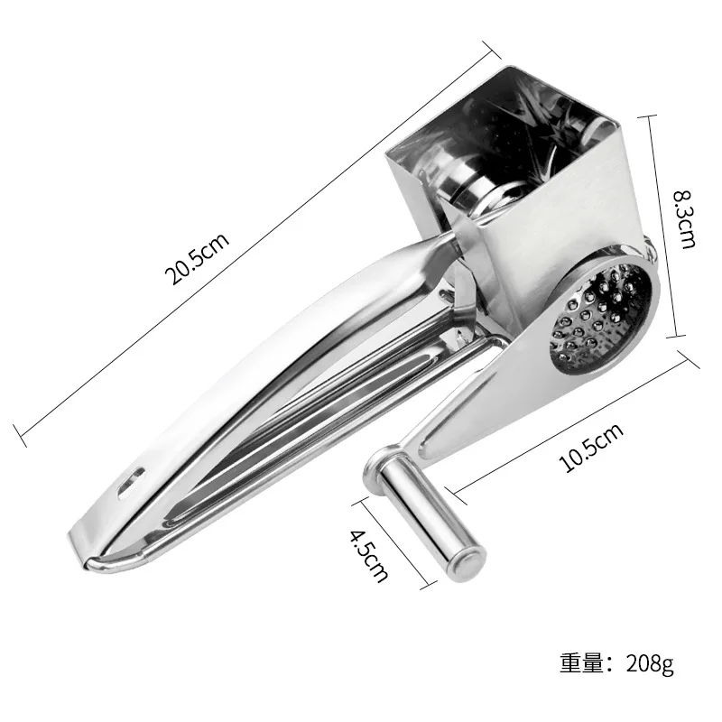 Manual Stainless Steel Cheese Slicer Hand Crank Grater Chis Graterfor Ginger Lemon Garlic Nutmeg Chocolate Grating Shredder