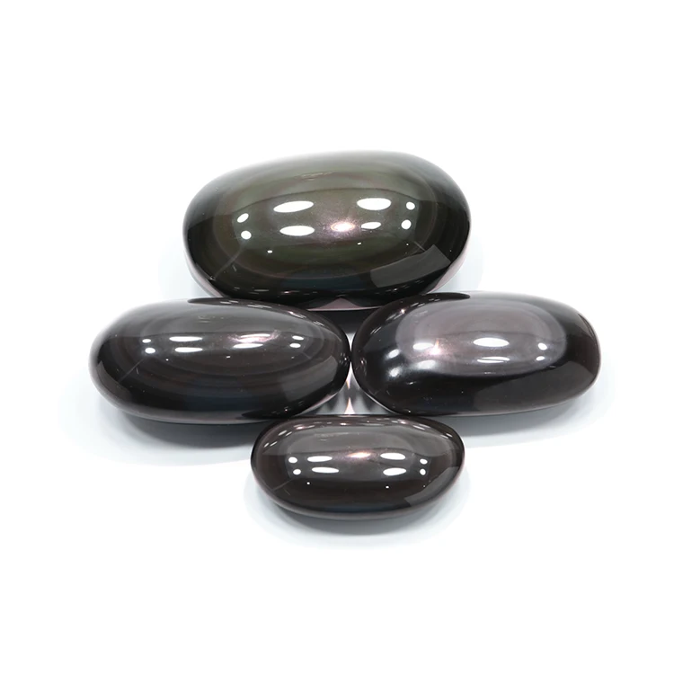 Exquisite Handmade Small Palm Stone Colorful Rainbow Obsidian