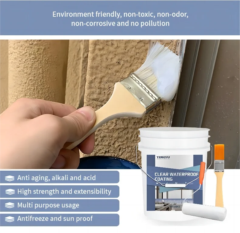 Bathroom Cement Concrete Waterproofing Material Waterproof Agent Invisible Coating Paste Sealant