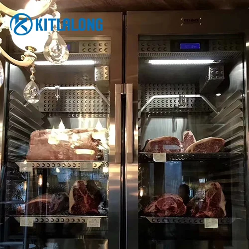 Kitlalong Commercial Kitchen Equipment Meat Ager Curing Dry Aging Refrigerator Age Fridge Dry Aging Cabinet