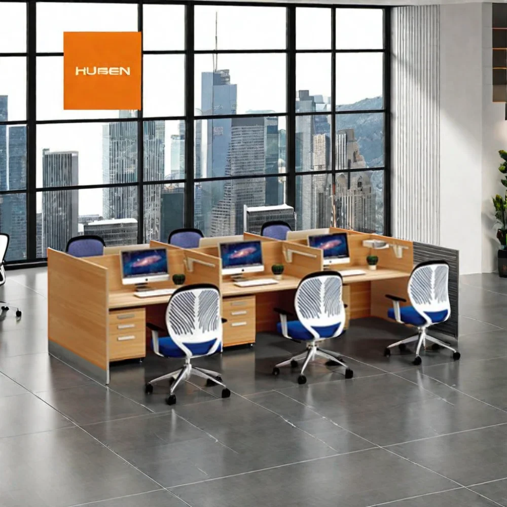 Hot Selling Modern 6-Person Office Workstation Newest Series Screen Wholesale Supply office workstation staff table partition