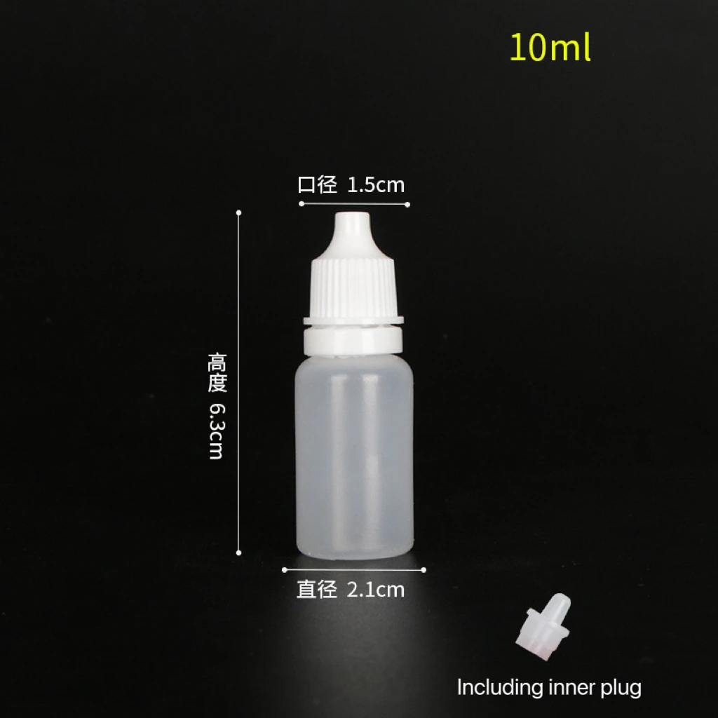 LDPE squeeze plastic pharma liquid 10ml medical eye drop bottle  5ml with tamperproof seal cap and dropper