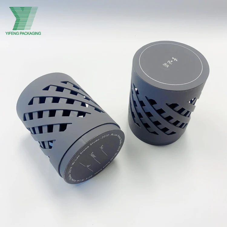 Custom recyclable cardboard tube cylinder perfume packaging box for 30ml 50ml bottle