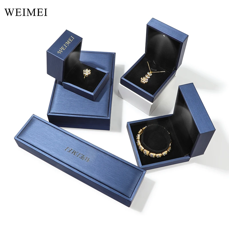 WEIMEI Classic Factory Price Custom Color Jewelry Box Earring Necklace Spotlight Ring Jewellery Packaging Box