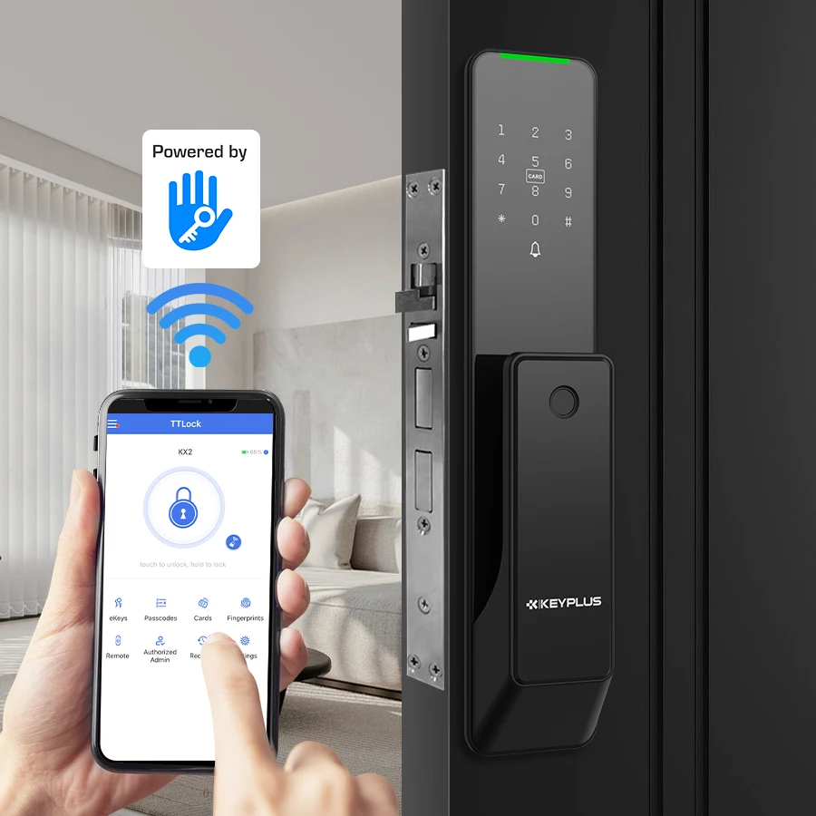 Electronic Smart Door Lock With Tuya App Security Biometric Fingerprint Intelligent Lock