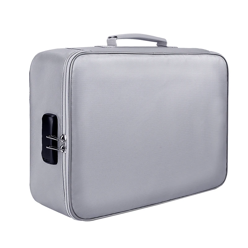 Dust-proof Silicone Coated Fiberglass File Cash Passport Legal Documents Storage Bag Fireproof Money Document Organizer Bags