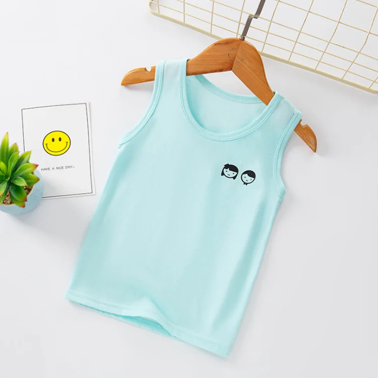 
Latest design wholesale kids tank cotton vest for summer 