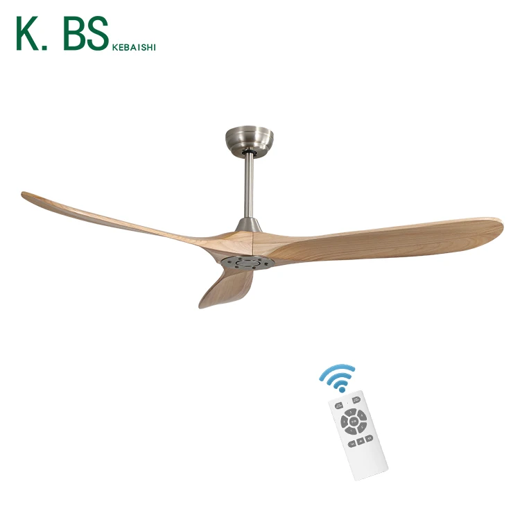 Zhongshan Manufacturer Decorative Livingroom Iron Solid Wood 60Inch Led Ceiling Fan