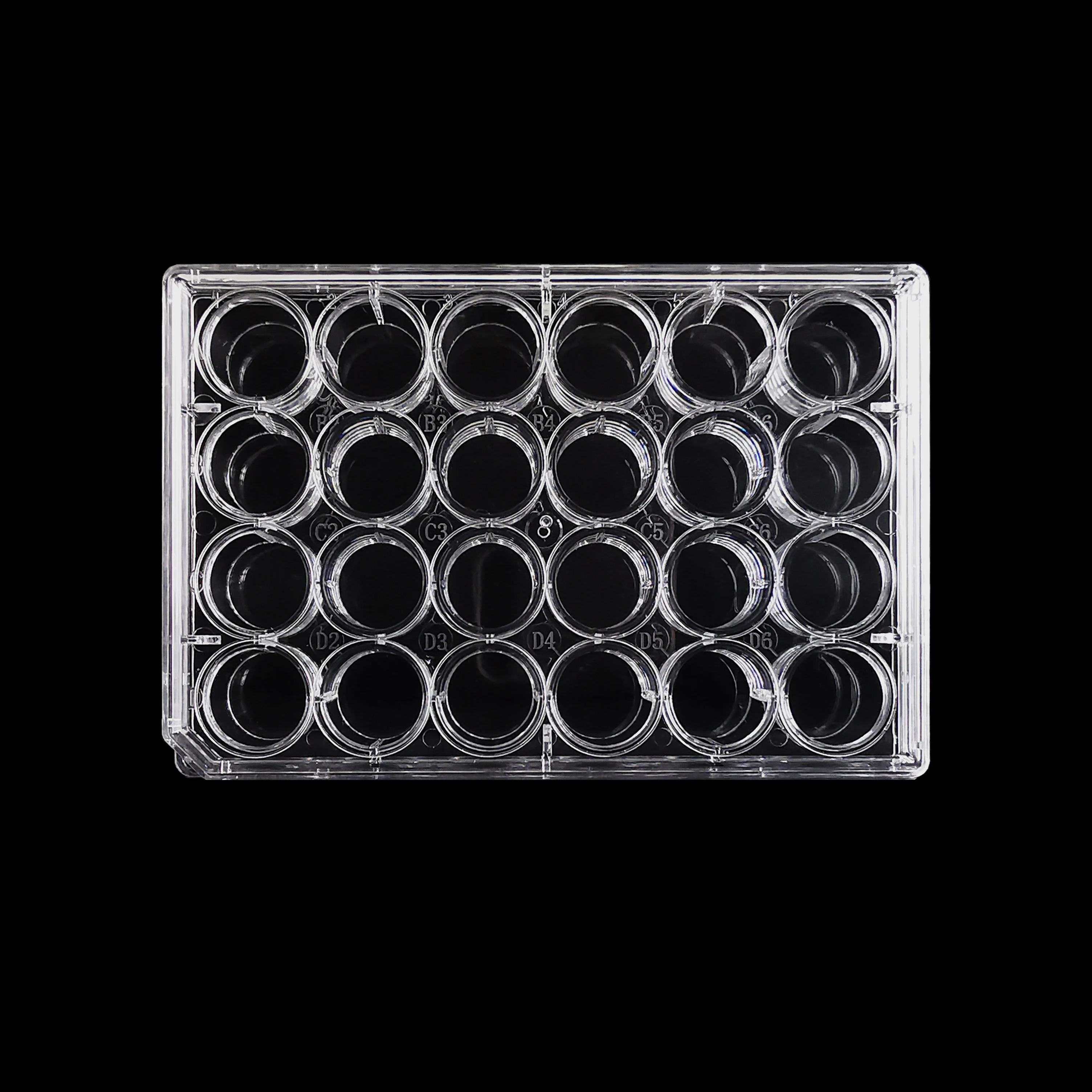 Wholesale Laboratory Polystyrene Rigid Plastic Packaging TC Treated 24-well Cell Culture Plate Dish