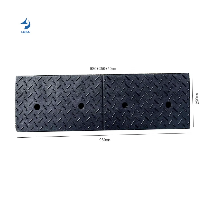 980*250*50mm LUBA Low Price Wire Duct Wire Protection Groove Composites Rubber Car Kerb Ramp