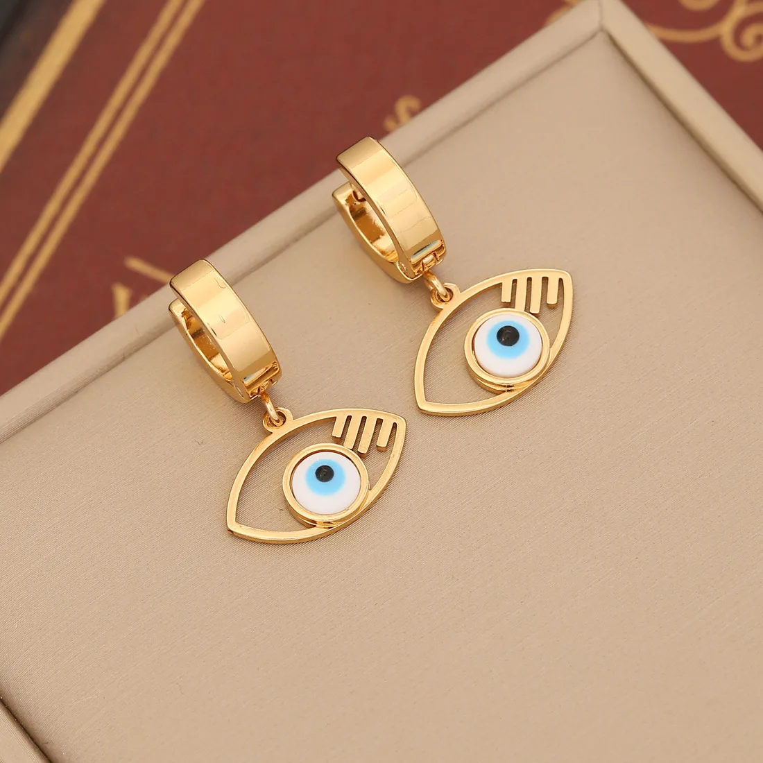 Wholesale Fashion Multi Styles Free Choice Stainless Steel Huggie Hoop Dangle Eye Drop Personalized Earrings